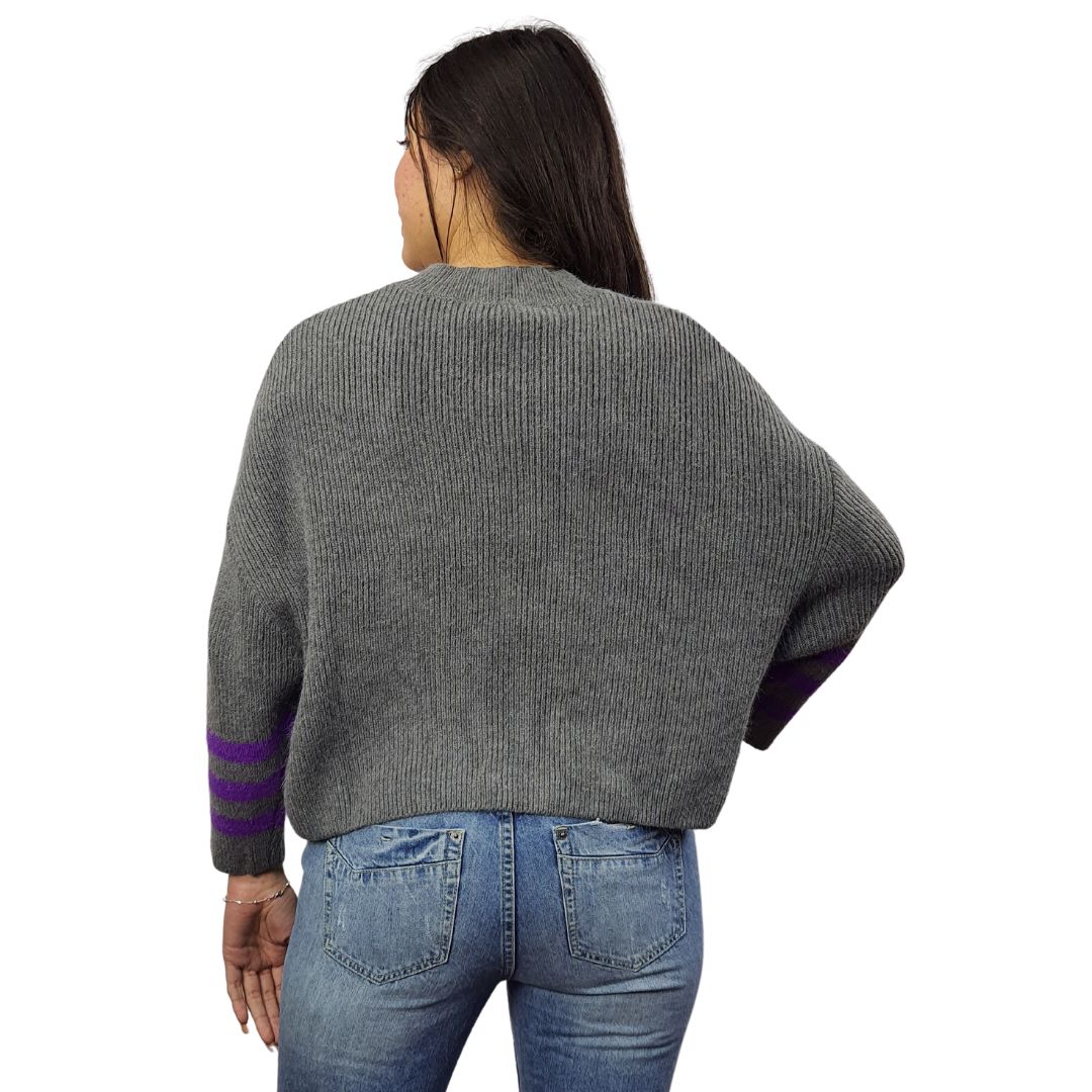 Sweater Vero Moda Gris Style GEMMA L/S KNIT(MW-CS-2)