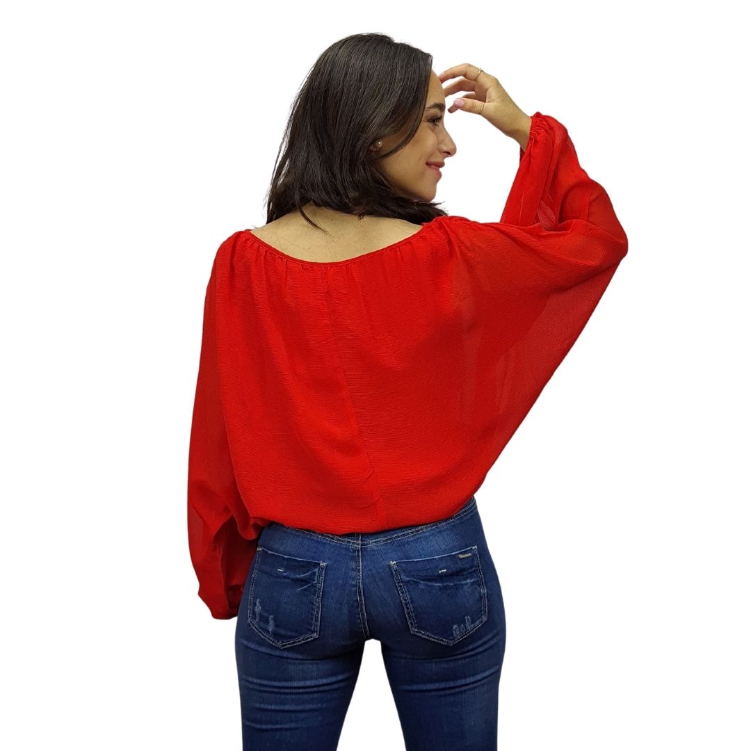 Blusa Vero Moda Rojo Style CLOUD 3/4 TOP(VMC-BN-ET-2)