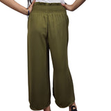 Pantalon  Vero Moda Verde Oliva Style HARRY 7/8 WIDE PANTS(VMC-BJ)