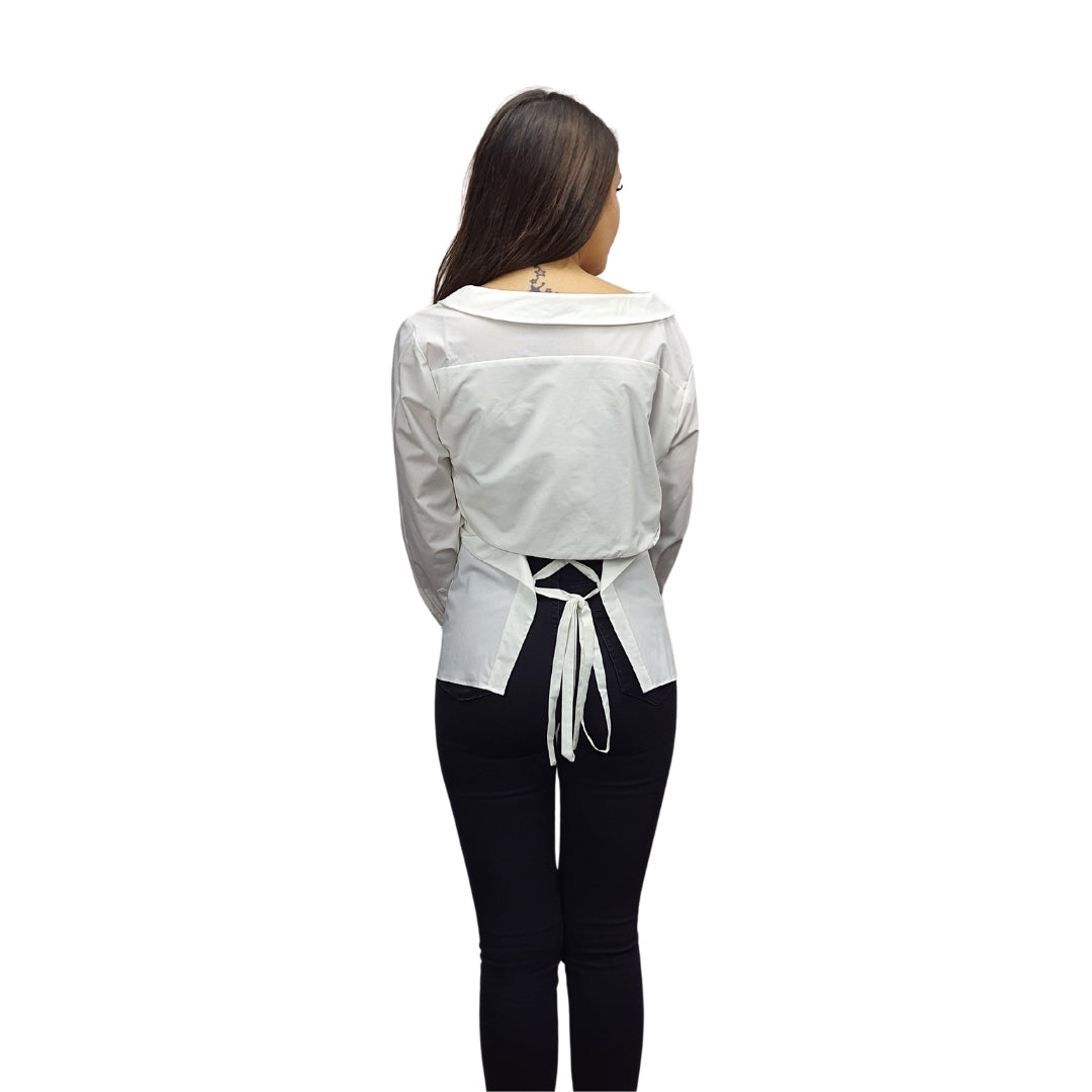 Blusa Vero Moda Blanco Style ALPINE L/S SHIRT(FL)