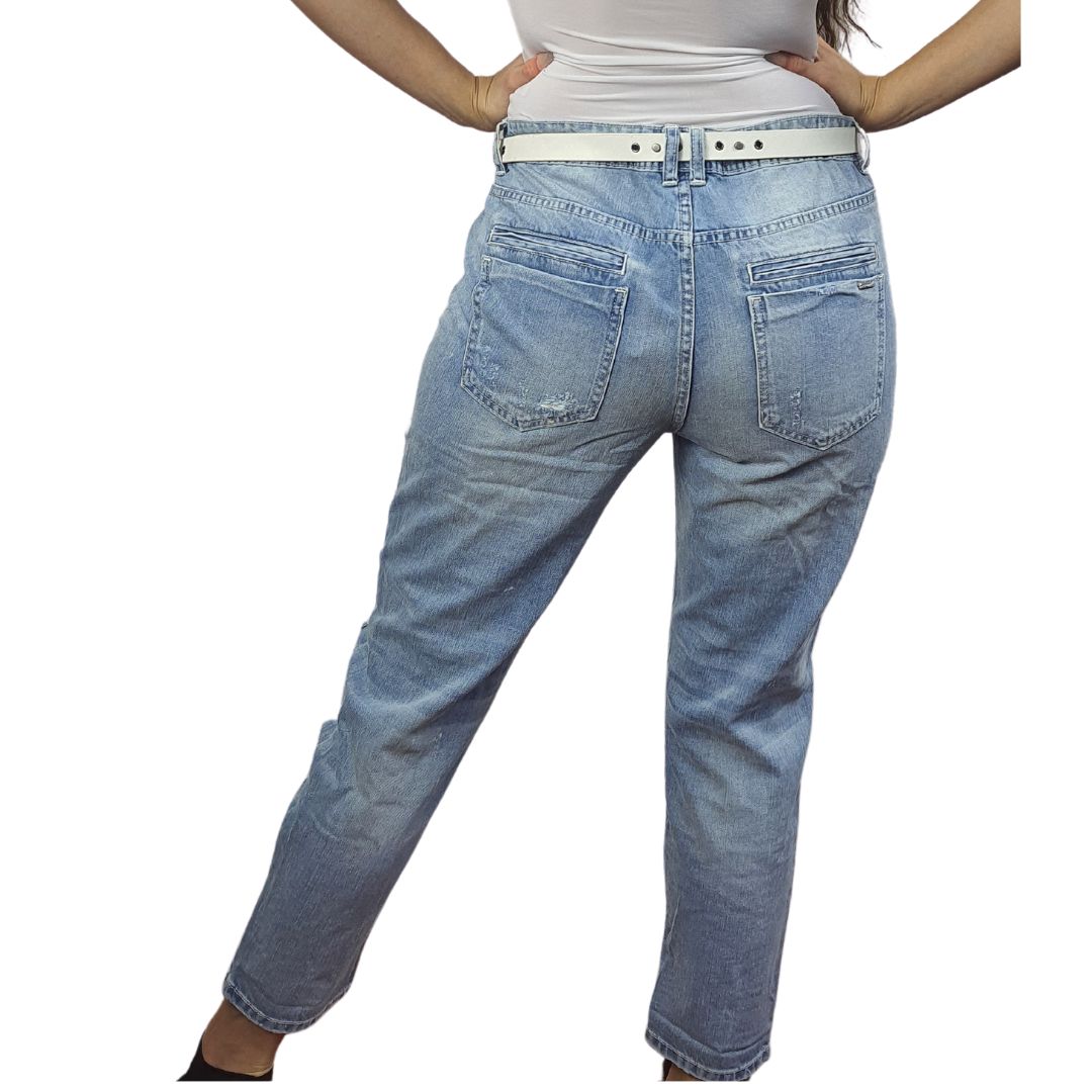 Jeans Vero Moda Azul Claro Style XENIA 7/8 BOYFRIEND JEANS(BN-CT-2)