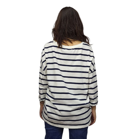 Blusa Vero Moda Blanco y Negro  Style CASUAL 3/4 V NECK TOP(TP)