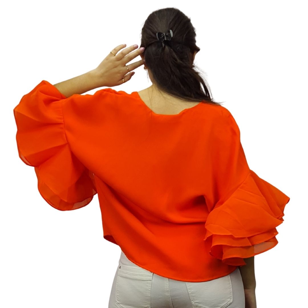 Blusa Veromoda Naranja Style VIVIEN 1/2 TOP SET(VMC-TP-ET-3)