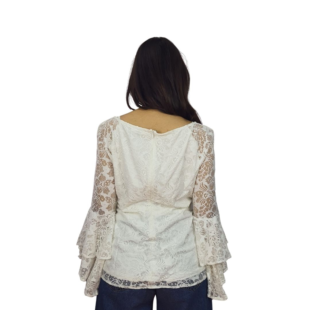 Blusa Vero Moda Blanco Style ROMANCE 3/4 TOP(VMC-DR)