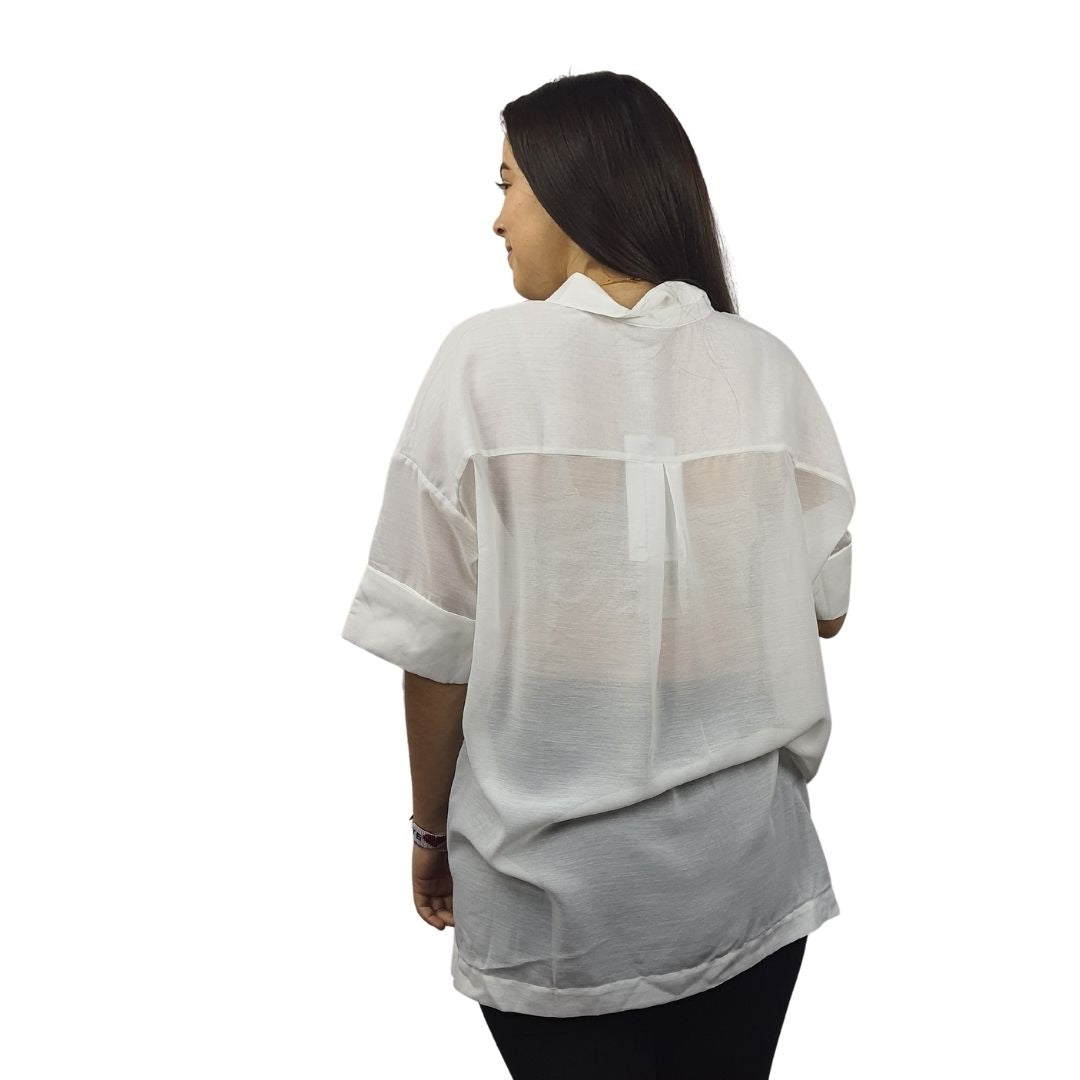 Blusa Vero Moda Blanco Style CRISPY 1/2 SHIRT SET(VMC-TP)