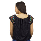 Top Vero Moda Negro Style FLORA S/S TOP(NN)