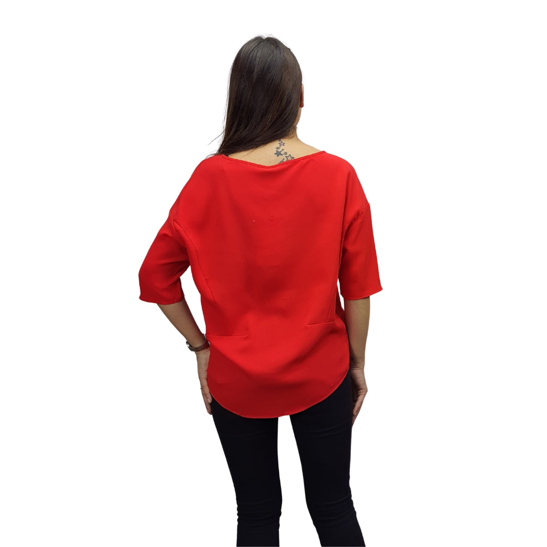 Blusa Vero Moda Rojo Style IRENE 1/2 TOP(MP)