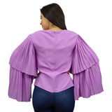 BLusa Vero Moda Lila  Style DEBRA L/S WOVEN TOP(VMC-PF)