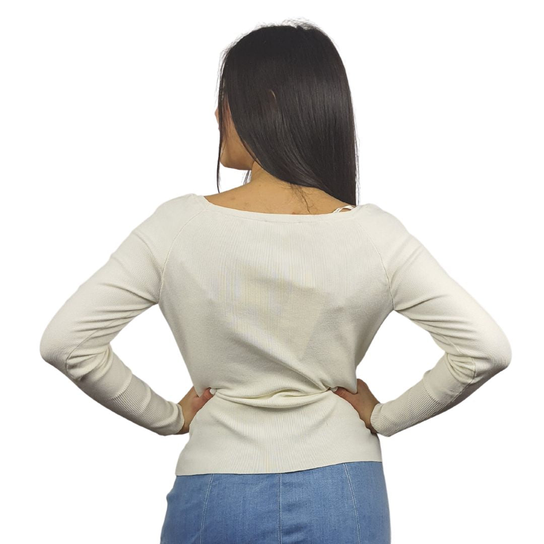 Sweater Vero Moda Blanco Style MOFEI L/S KNIT(VMC-DR)
