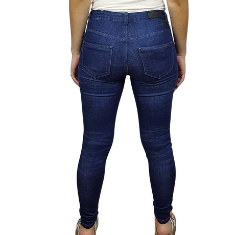Pantalón Vero moda Azul Oscuro Style COFFEE MW X-SLIM JEANS(CP)