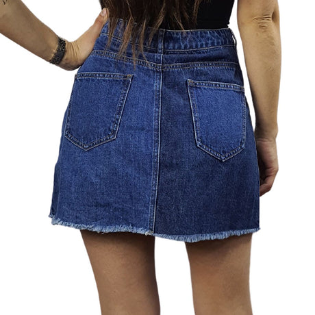 Falda Vero Moda Azul Oscuro Style NAPOLEON HW DENIM SKIRT(NC)