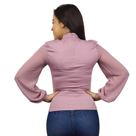 Blusa Vero Moda Rosa Vieja Style EFIN L/S TOP(BT)