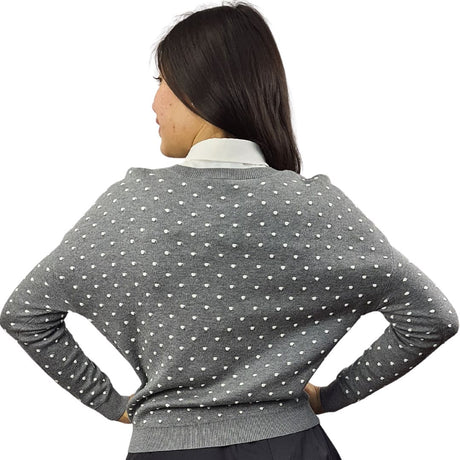 Sweater Vero Moda Gris Style DOTS L/S KNIT SET(MW-EC-2)