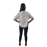 Blusa Vero Moda Blanco y Gris Style TINA 3/4 SHIRT SET(TP)
