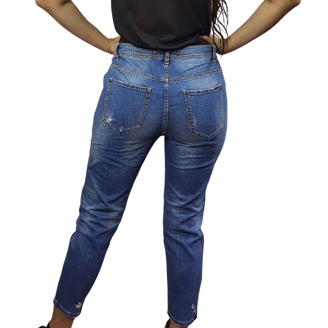 Jeans Vero Moda Azul Claro Style WINNI 7/8 BOYFRIEND JEANS(BN-ET-2)