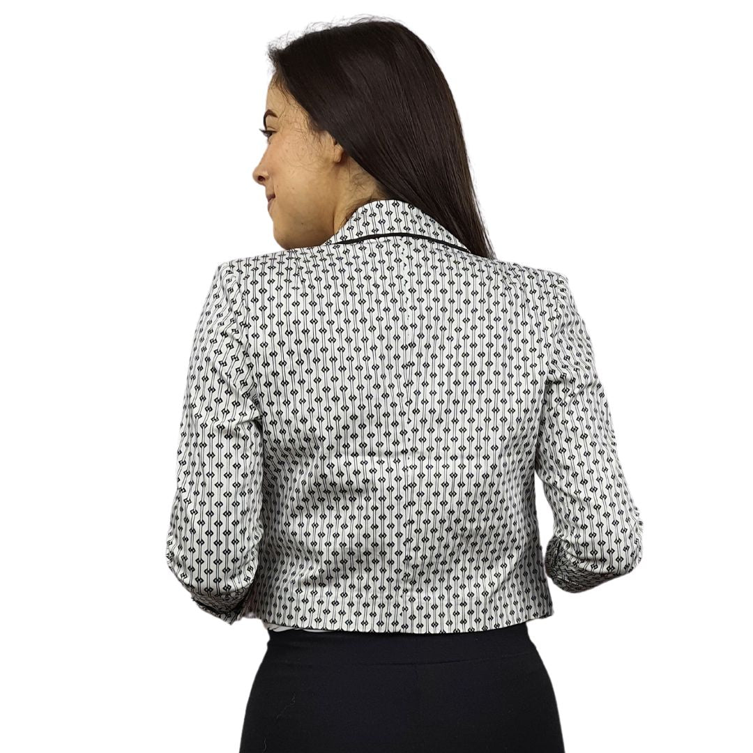 Blazer Vero Moda Blanco Style GAIA CROPPED BLAZER(VMC-PM-ET-3)