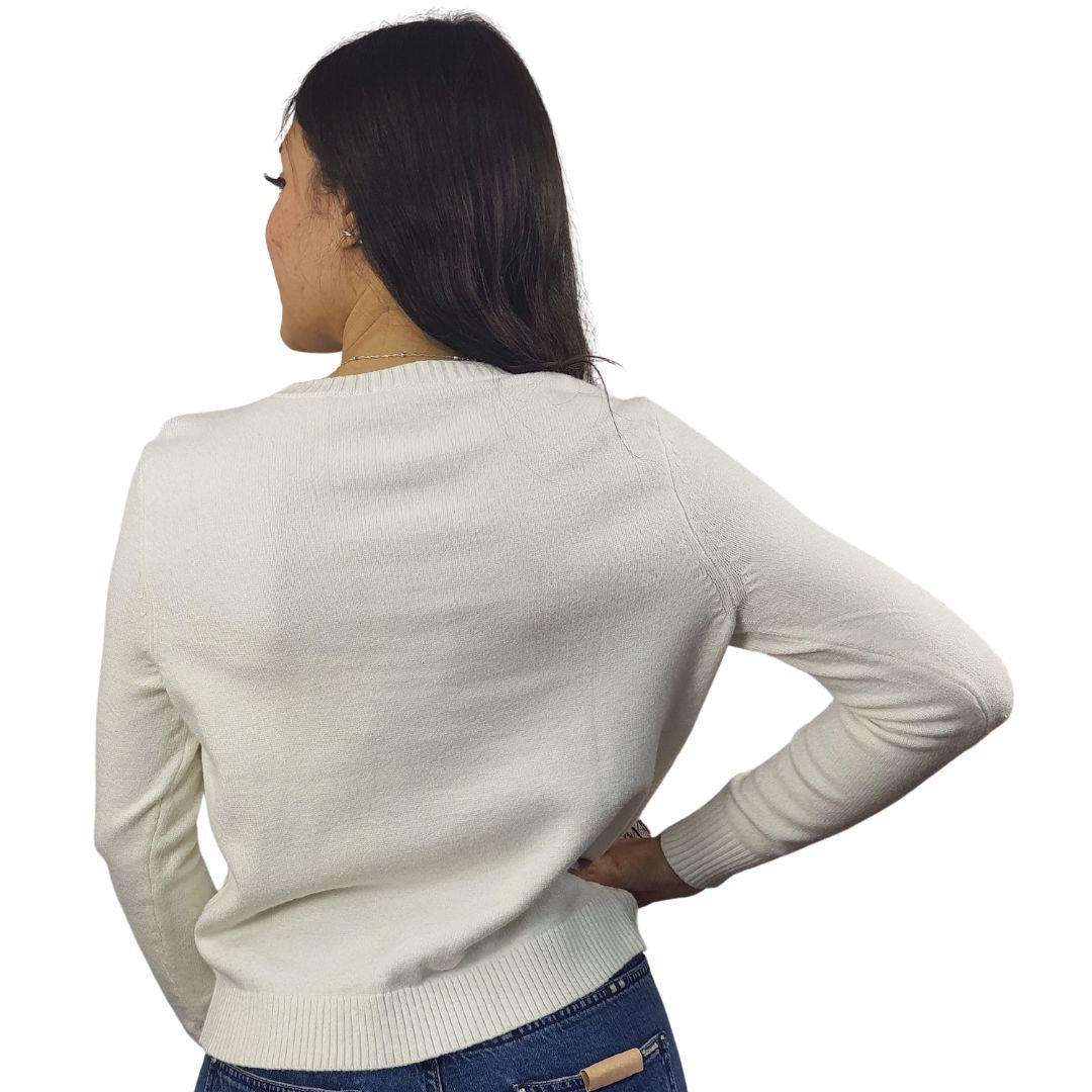 Sweater Vero Moda Blanco Style STAR L/S KNIT(BT)