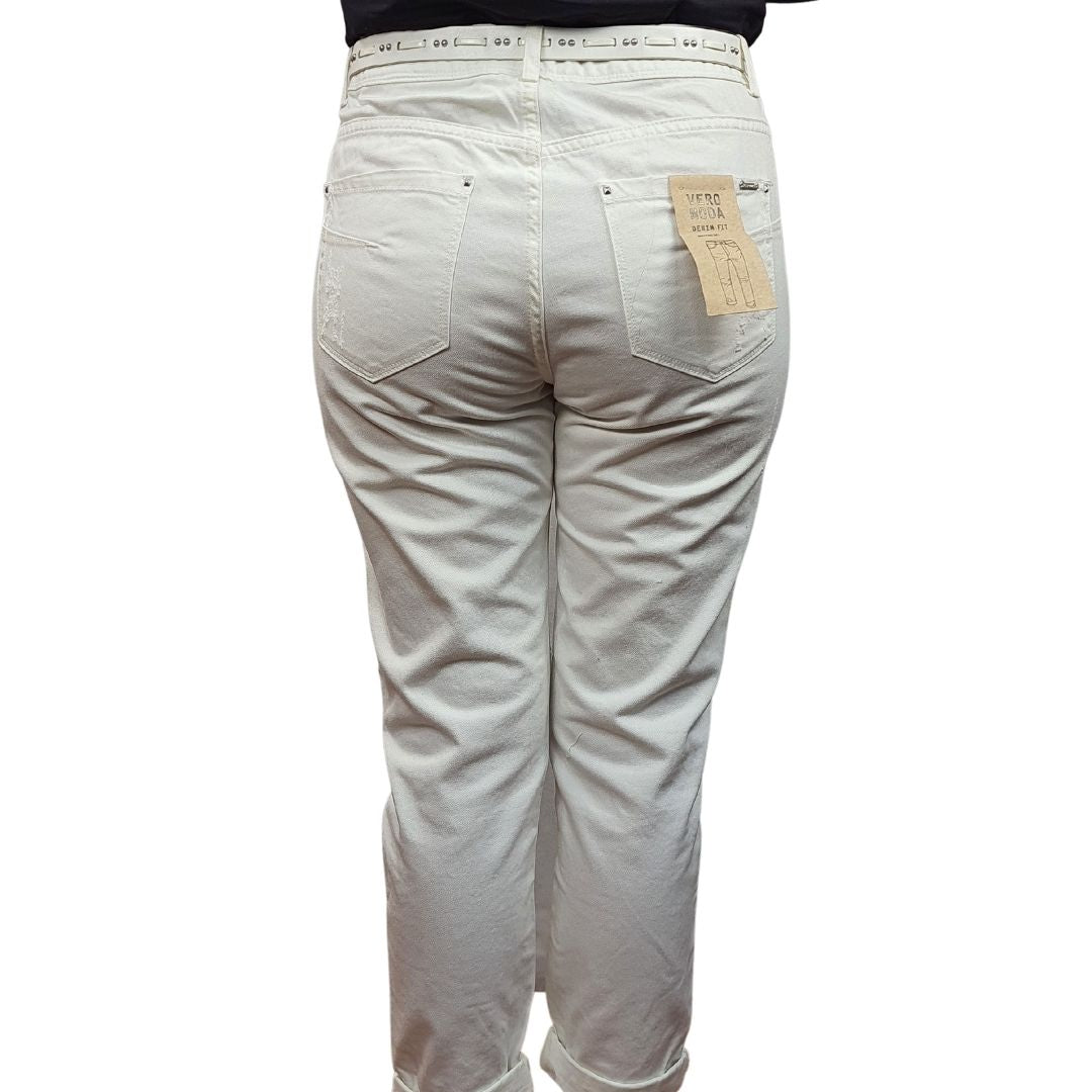 Jeans Vero Moda Blanco Style BARBARA 9/10 BOYFRIEND JEANS(PM-CT-2)