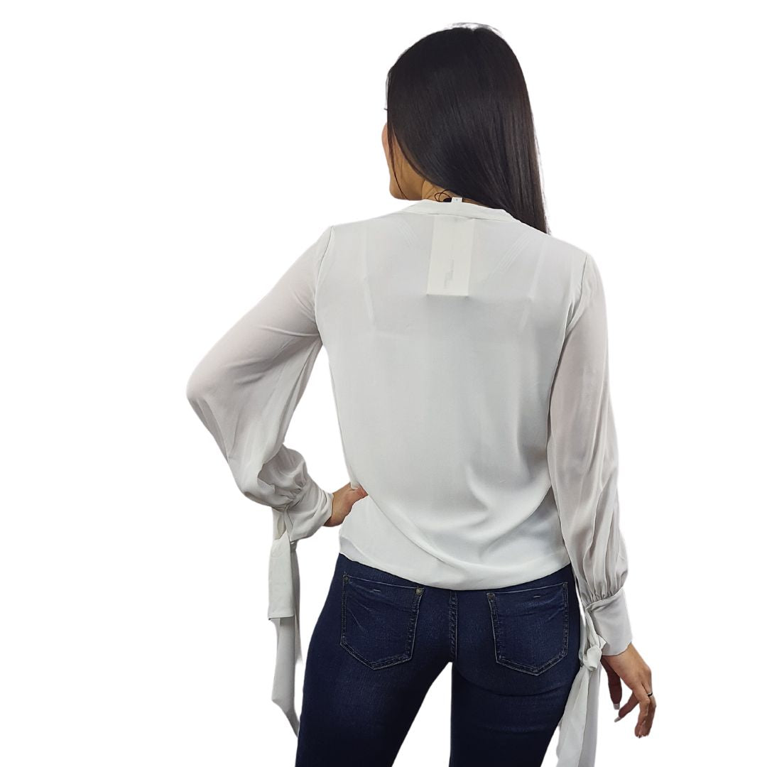 Blusa Vero Moda Blanco Style NIKI L/S SHIRT(VMC-DR)