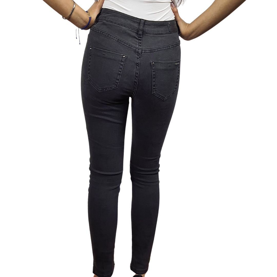 Jeans Vero Moda Gris Oscuro Style NIKI HIGH WAIST SLIM JEANS(BN-CT-1)