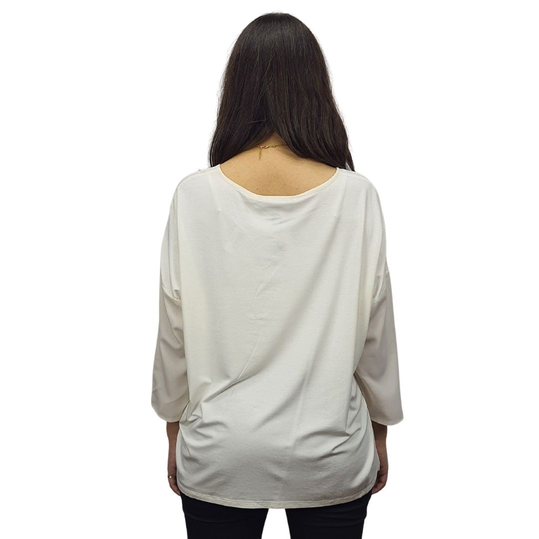 Blusa Vero Moda Blanco  Style ROSINE 3/4 TOP(BN)