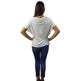 Polera Vero Moda Blanco Style ANJA FRILL S/S JERSEY TOP(HOMEWEAR)