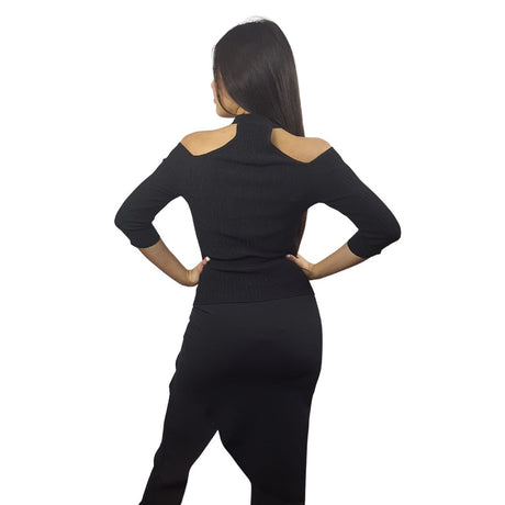 Blusa Vero Moda Negro Style DAWN OFF 3/4 KNIT(FL)