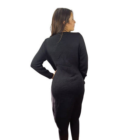 Vestido Vero Moda Negro Style LAZY L/S KNIT DRESS(MW-EC-2)