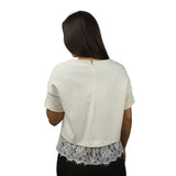 Blusa Vero Moda Crema  Style DOUBLE S/S JERSEY TOP(VMC-CR)