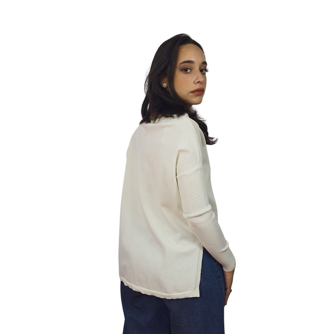Sweater Vero Moda Blanco  Style MIRA L/S KNIT(NL)