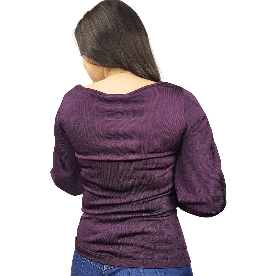 Blusa Vero Moda Morado Style GREAT L/S KNIT(VMC-EL)