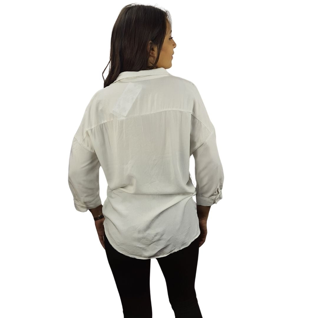 Blusa Vero Moda Blanco Style TOURIST LOVE 9/10 SHIRT(LL)