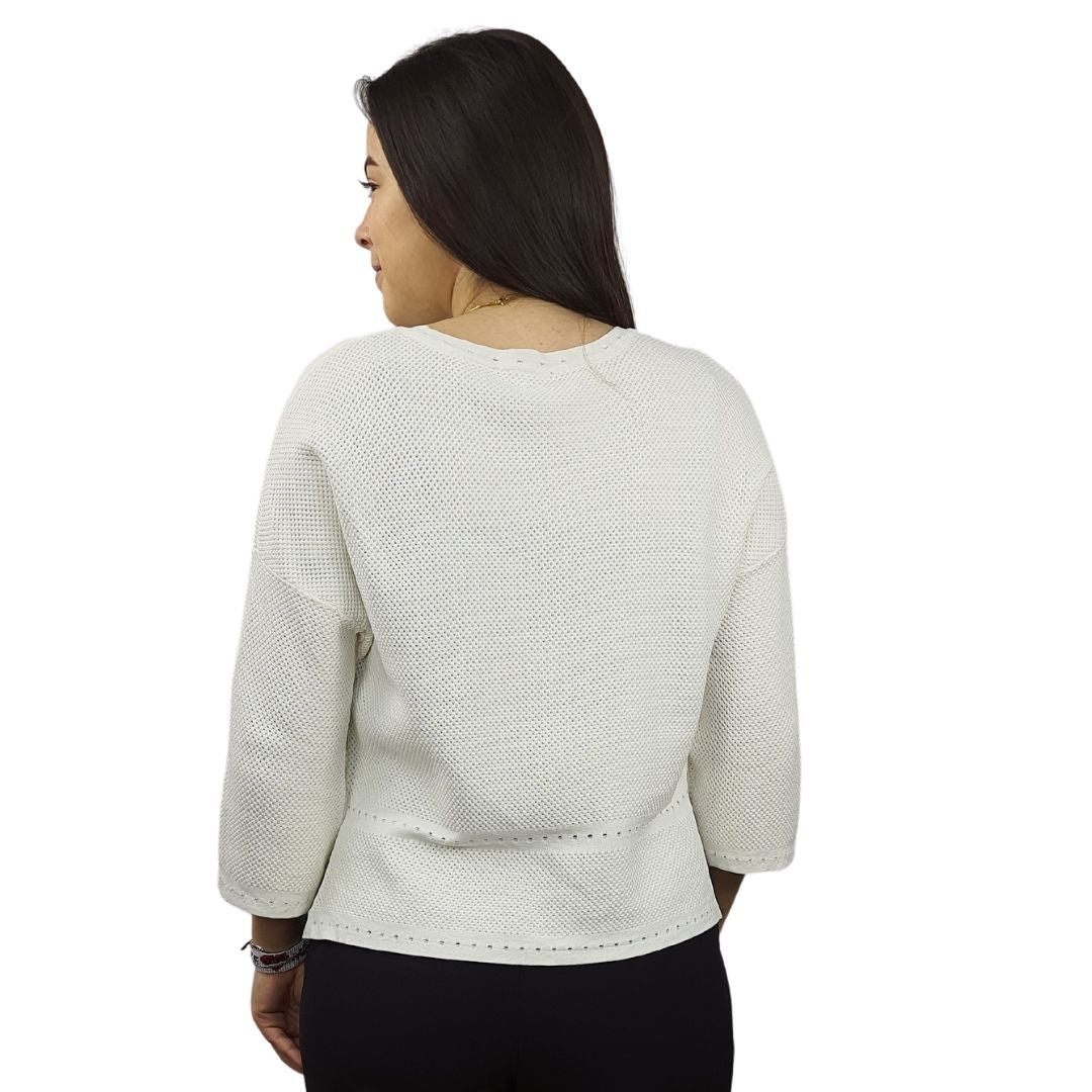 Sweater Vero Moda Blanco Style MODERNISM 3/4 KNIT(PM-ET-2)