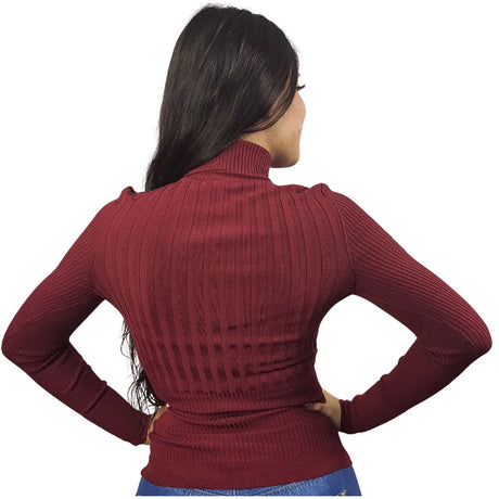Blusa Vero Moda Burdeo Style MIND L/S KNIT(VMC-BT)