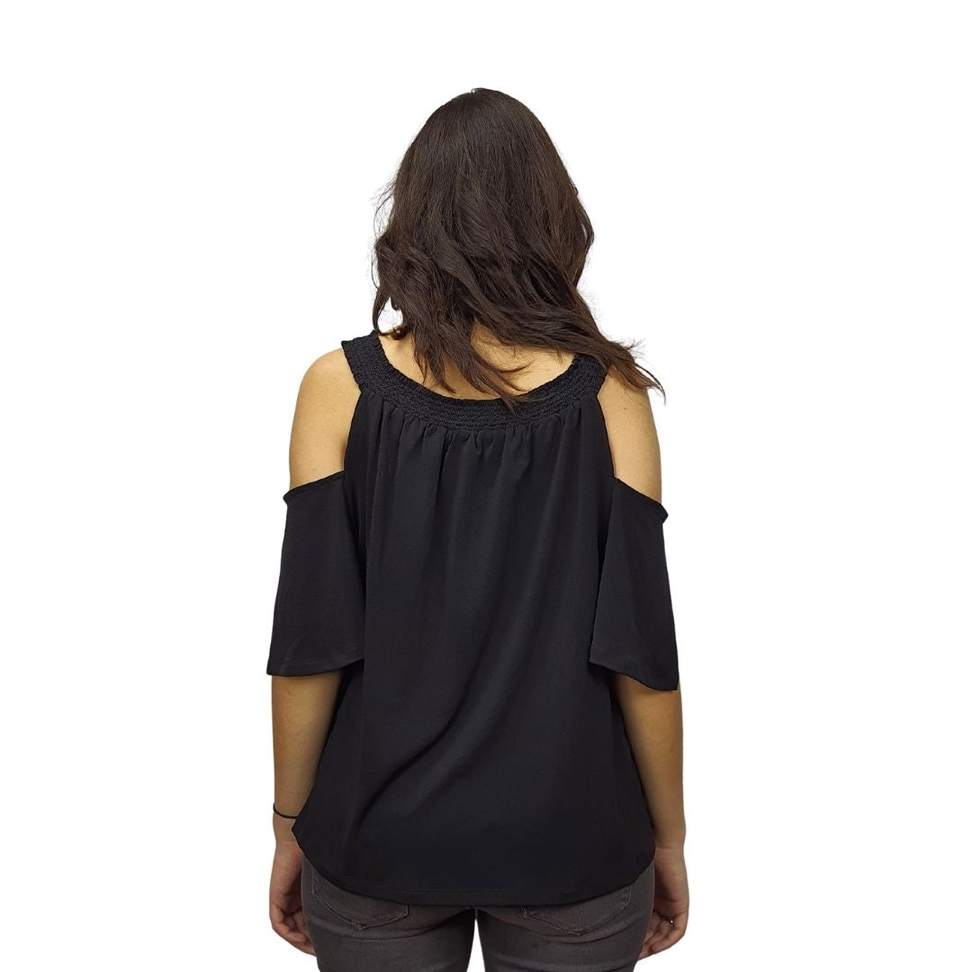 Blusa Vero moda Negro Style PAM S/S TOP(HH)