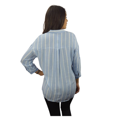 Camisa Vero Moda Azul  Style THERE 3/4 SHIRT SET(MM)