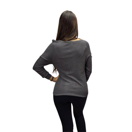 Sweater Vero Moda Gris Style EC BAMBOO L/S KNIT(UM)