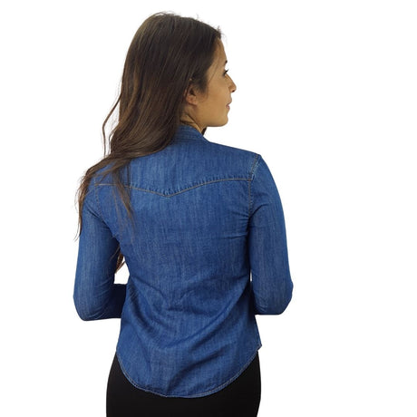 Camisa Vero moda Azul Oscuro Style BOAT L/S DENIM SHIRT(RN)