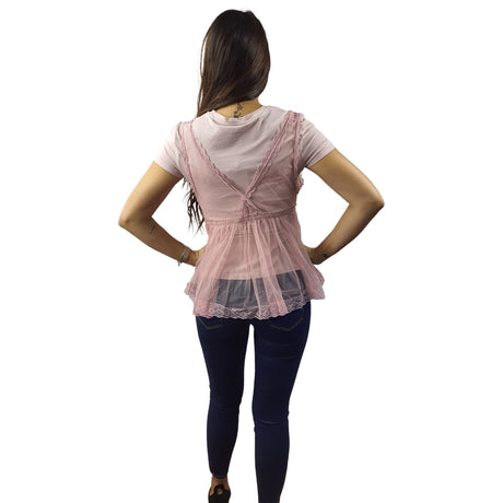 Blusa Vero Moda Rosa Vieja Style CHOICE LADE S/S TOP SET(NR)-OR