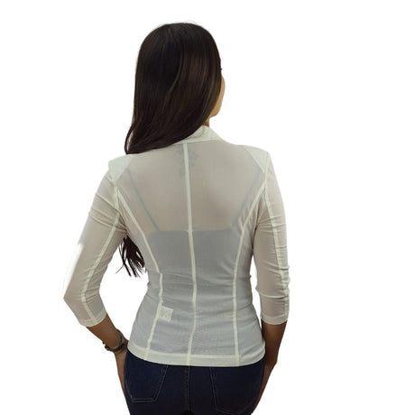 Blazer Vero Moda Crema Style ISLAND MESH 3/4 BLAZER(RN)