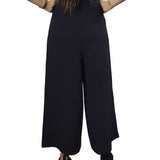 Pantalon Vero Moda Negro Style OPTIC 7/8 WIDE PANTS(UR)