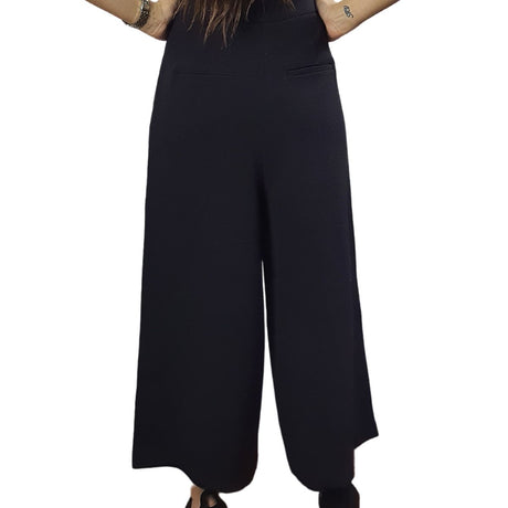 Pantalon Vero Moda Negro Style OPTIC 7/8 WIDE PANTS(UR)