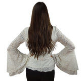 Blusa Vero Moda Blanca Style DOLCE LACE L/S TOP(NR)