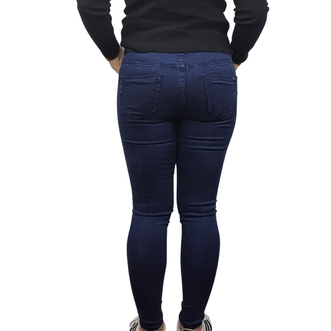Jeans Vero Moda Azul Oscuro Style IDA 9/10 MID WAIST X-SLIM JEANS(PM-EC-1)
