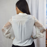 Blusa Vero Moda Blanco Style BELLA L/S SHIRT(VMC-DR)