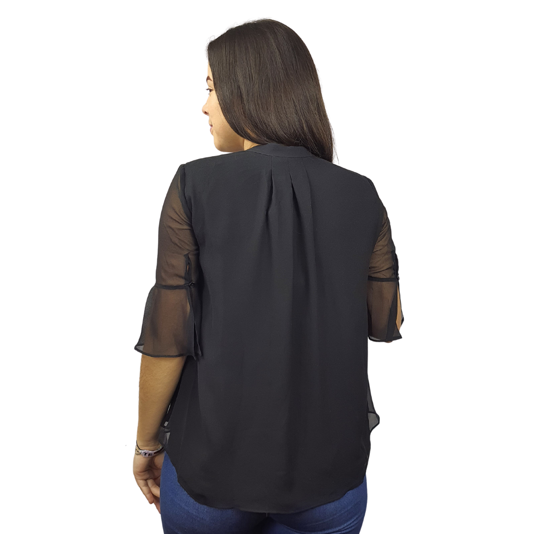 Blusa Veromoda Negro Style ARIES 1/2 SHIRT(CR)