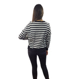 Sweater Vero Moda Blanco y Negro Style SLINE L/S KNIT(UM)
