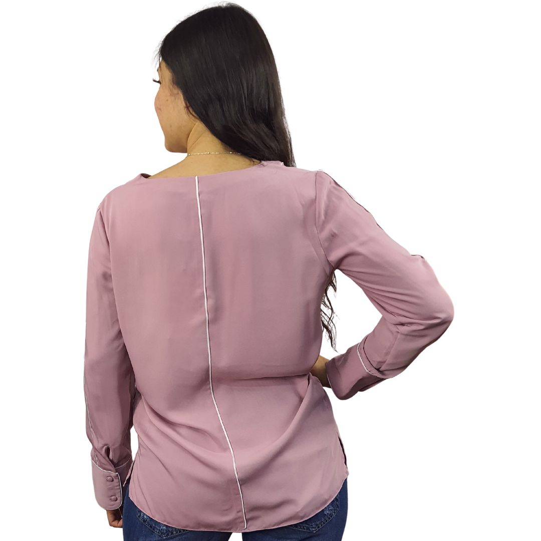 Blusa Vero Moda Rosa Vieja Style BEA L/S TOP(MM)