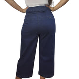 Pescador Vero Moda Azul Oscuro Style PRINCE 7/8 HIGH WAIST LOOSE JEANS (MW-EC