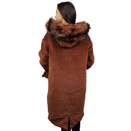 Parka Vero Moda Marron Style CHOICE PATCH 3/4 DOWN COAT-OR